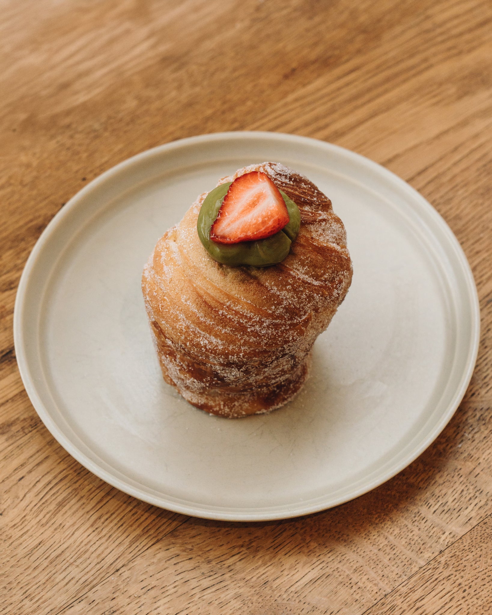 Matcha Strawberry Cruffin