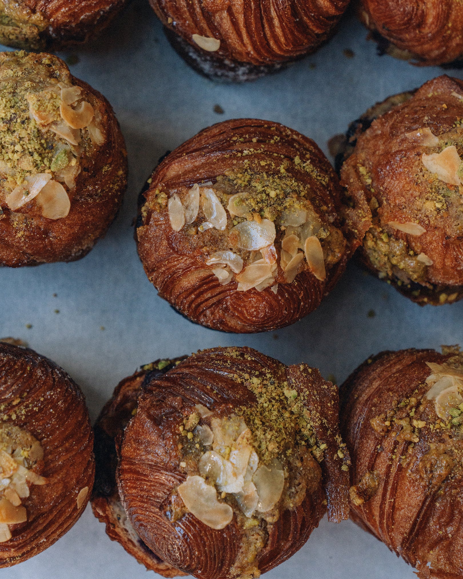 Almond & Pistachio Cruffin (Double-Baked)