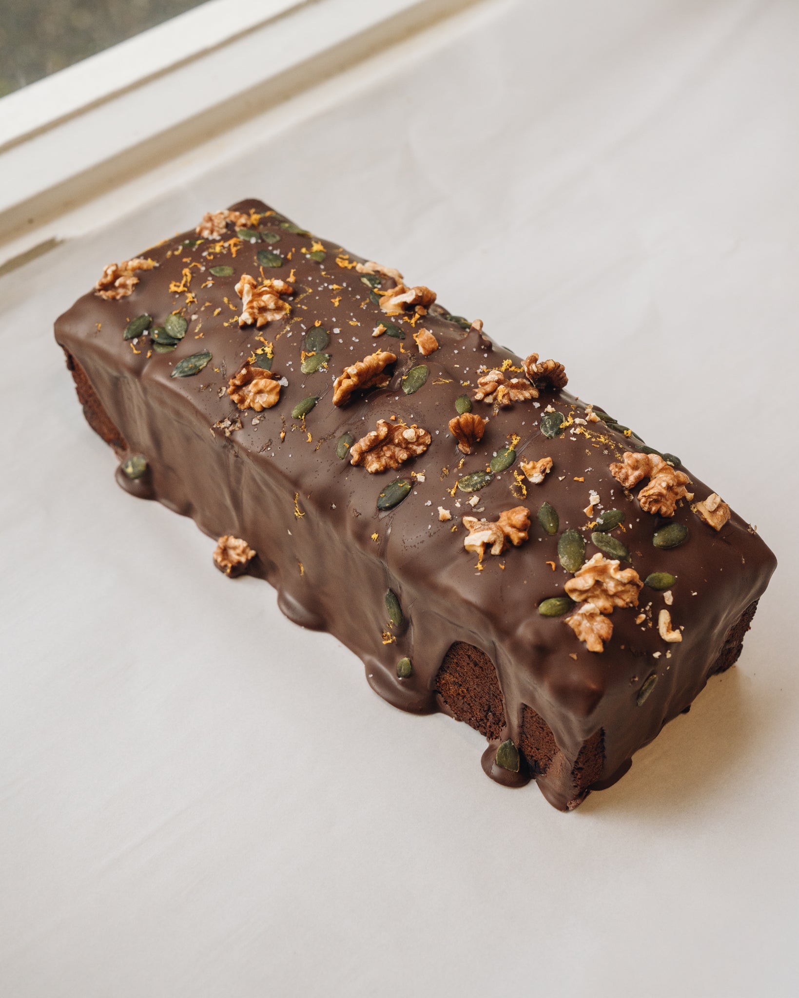 Pumpkin, Walnuts & Chocolate Cake (Loaf)